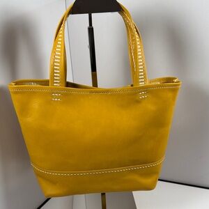 Yellow Leather Tote Bag - Japan house of Leather- mini size